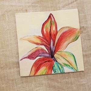 Vibrant Floral Tropical Flower Painting